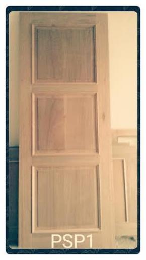 Bahan : kayu kamper Samarinda Ukuran : TxLxt ( 201x72x3,5 cm) Harga : Rp 1,520,000 => Rp 1,300,000/bh Jumlah : 1 buah Lis profil timbul Pintu siap pakai murah